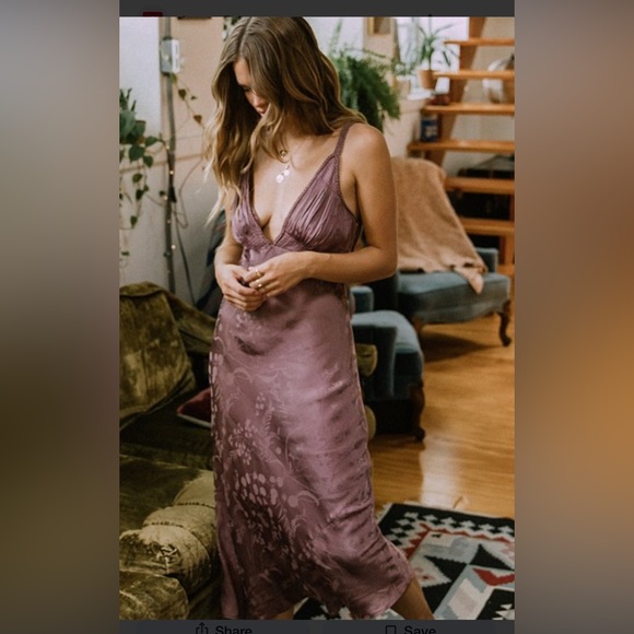 Spell and the Gypsy  Rosalie Jacquard Slip Dress NWT. Mauve Large - Picture 12 of 16